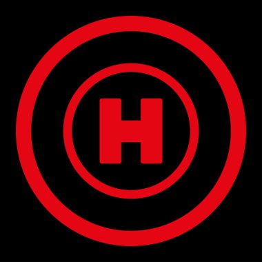 Helikopter iniş yuvarlak Raster simgesi