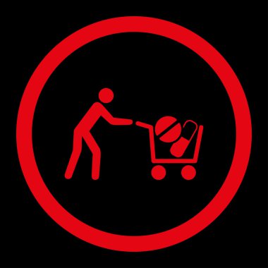 Raster simgesi alışveriş uyuşturucu yuvarlak