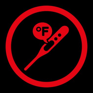 Fahrenheit sıcaklık yuvarlak Raster simgesi