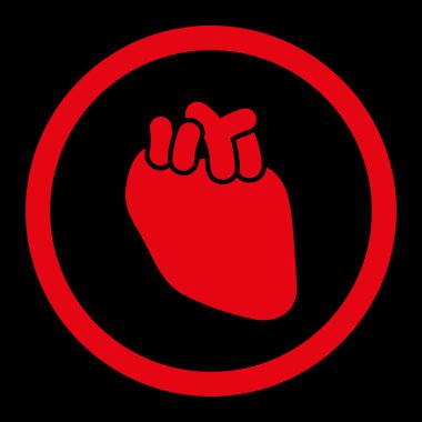 Kalp yuvarlak Raster simgesi