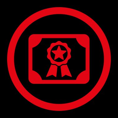 Ödülü Diploma yuvarlak Raster simgesi