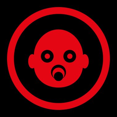 Bebek kafa yuvarlak Raster simgesi