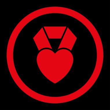 Kalp Ödülü yuvarlak Raster simgesi