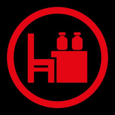 Eczacı tablo yuvarlak Raster simgesi