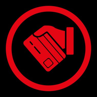 Kartı ödeme yuvarlak Raster simgesi