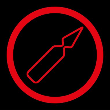 Boş ampül yuvarlak Raster simgesi