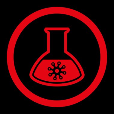 Virüs analiz yuvarlak Raster simgesi