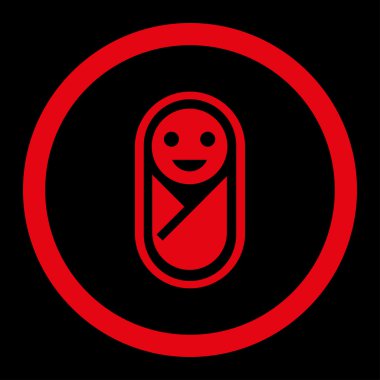 Yeni doğan yuvarlak Raster simgesi