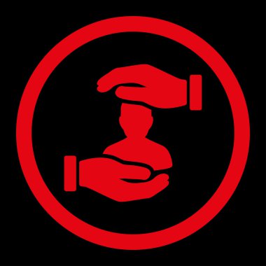 Hasta sigorta yuvarlak Raster simgesi