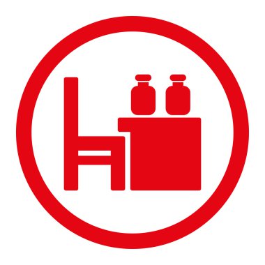 Eczacı tablo yuvarlak Raster simgesi