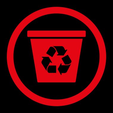 Geri dönüşüm kutusu yuvarlak Raster simgesi