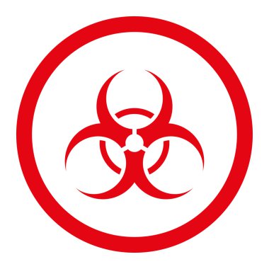 Biyolojik tehlike yuvarlak Raster simgesi
