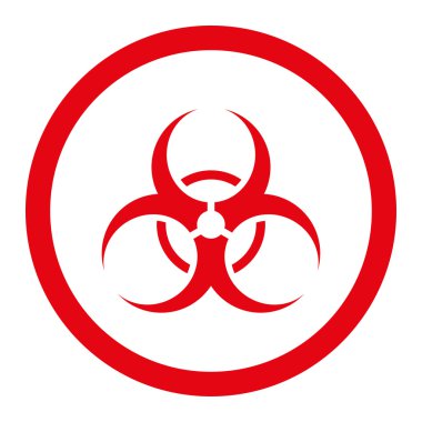 Biohazard sembol yuvarlak Raster simgesini
