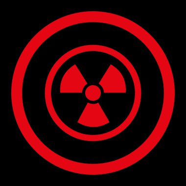 Radyasyon tehlike yuvarlak Raster simgesi