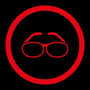 Gözlük yuvarlak Raster simgesi