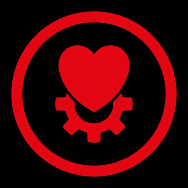 Mechanical Heart Rounded Raster Icon