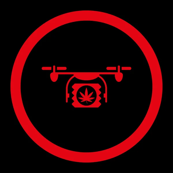 Drugs Drone pictogram afgeronde Raster zending — Stockfoto