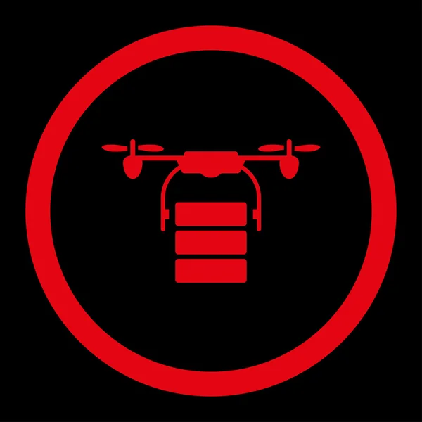 Cargo Drone Rounded Raster Icon