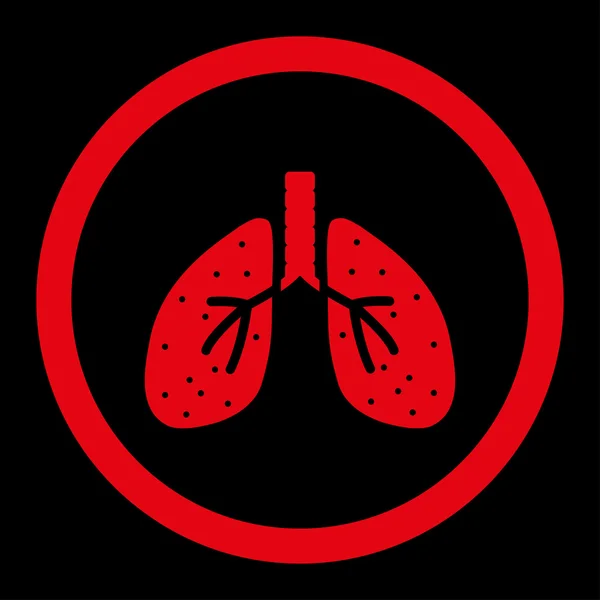 Pulmones redondeados Raster Icono — Foto de Stock