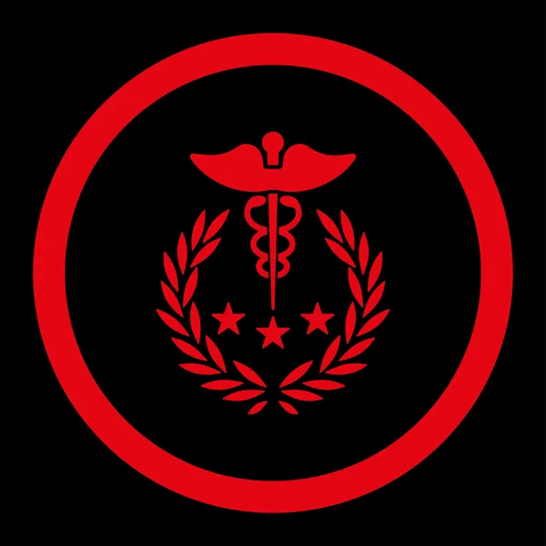 Caduceus Logo abgerundetes Rastersymbol — Stockfoto