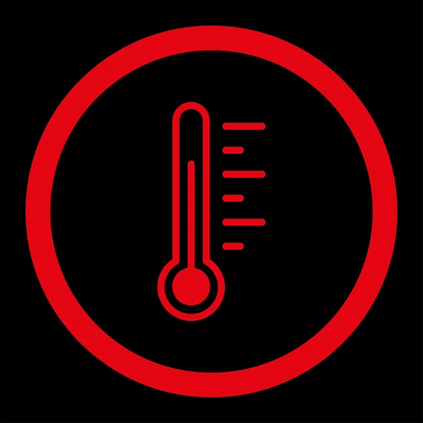 Nível de temperatura Raster Icon arredondado — Fotografia de Stock