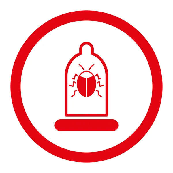 Proteção de Bug Rounded Raster Icon — Fotografia de Stock