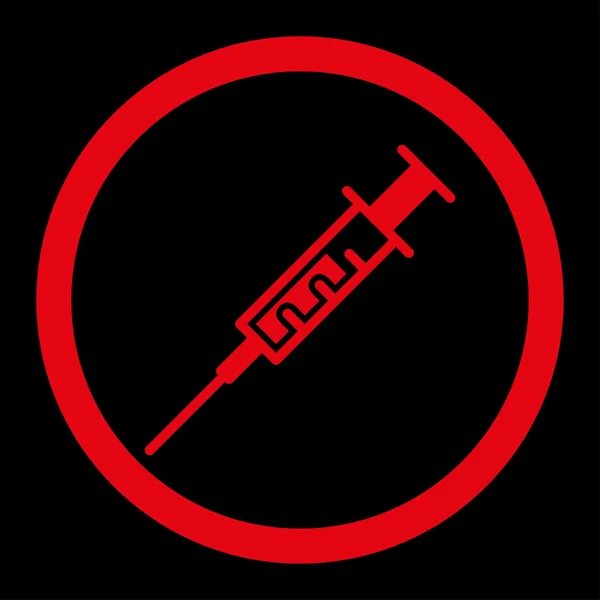 Syringe Rounded Raster Icon — Stock Photo, Image