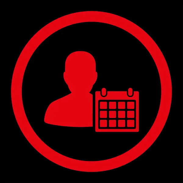 Patient Calendar Rounded Raster Icon — Stock Photo, Image