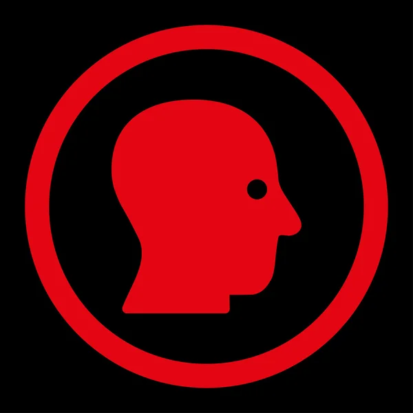 Tichá hlava zaoblené rastr ikonu — Stock fotografie