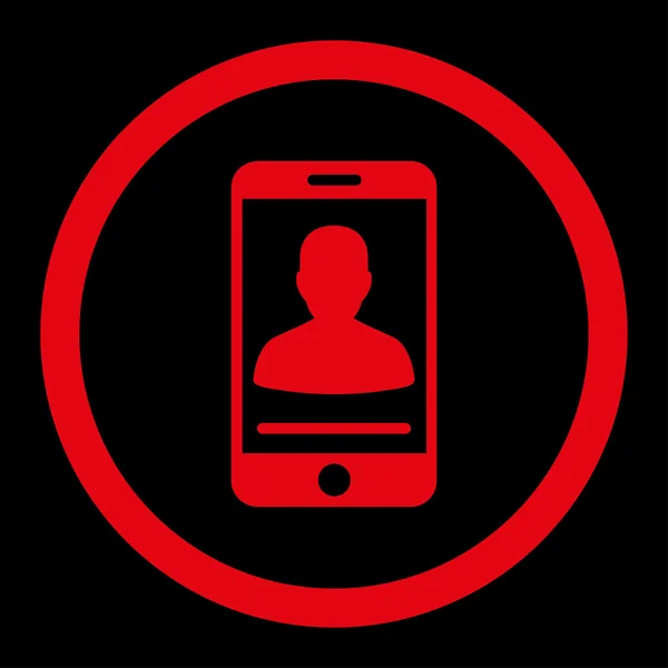 Mobile Contact Rounded Raster Icon