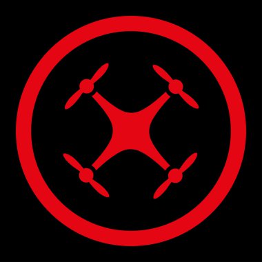 Airdrone yuvarlak vektör simgesi