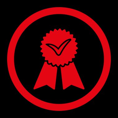 Onayı yuvarlak vektör simgesi