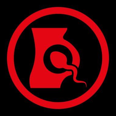 Suni tohumlama yuvarlak vektör simgesi