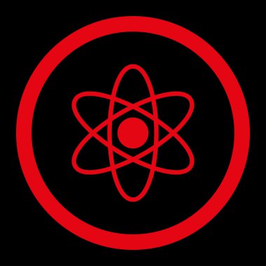 Atom yuvarlak vektör simgesi