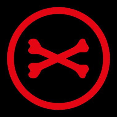 Kemikleri yuvarlak vektör simgesi