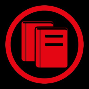 Kitaplar yuvarlak vektör simgesi