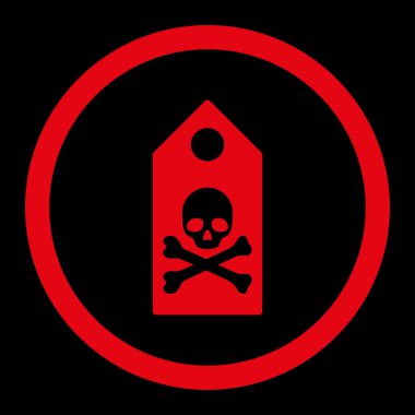 Ölüm işareti vektör simge yuvarlak