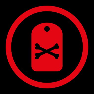 Ölüm etiketi vektör simge yuvarlak