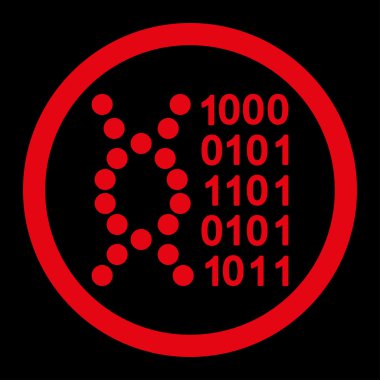 DNA kodu yuvarlak vektör simgesi