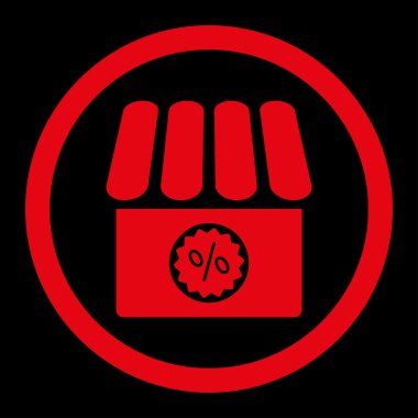 Eczane satış yuvarlak vektör simgesi