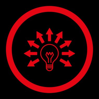 Elektrik ışığı yuvarlak vektör simgesi