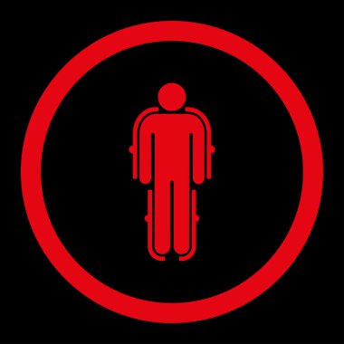 Dış iskelet yuvarlak vektör simgesi