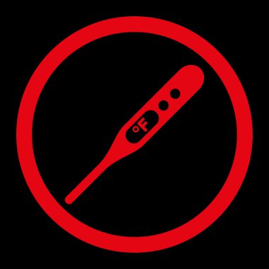 Fahrenheit termometre yuvarlak vektör simgesi