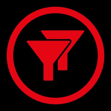 Filtreleri yuvarlak vektör simgesi