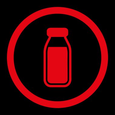 Tam şişe yuvarlak vektör simgesi