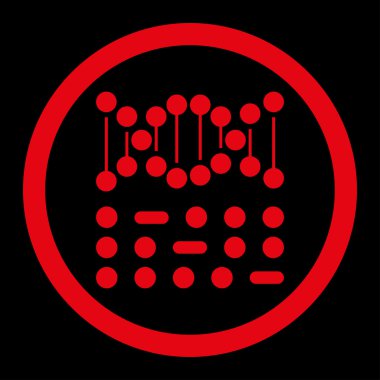 Genetik kod yuvarlak vektör simgesi