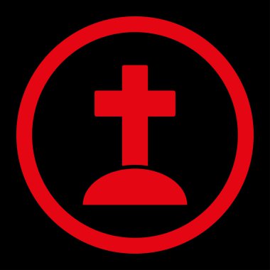 Mezar yuvarlak vektör simgesi