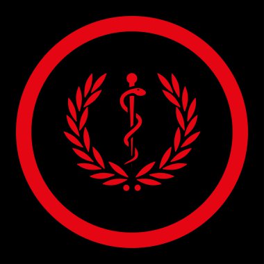 Sağlığa bakım amblemi vektör simge yuvarlak