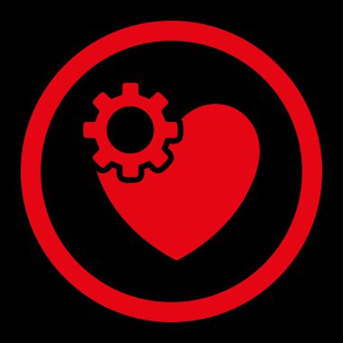 Kalp ameliyatı yuvarlak vektör simgesi