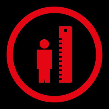 Yükseklik ölçer yuvarlak vektör simgesi